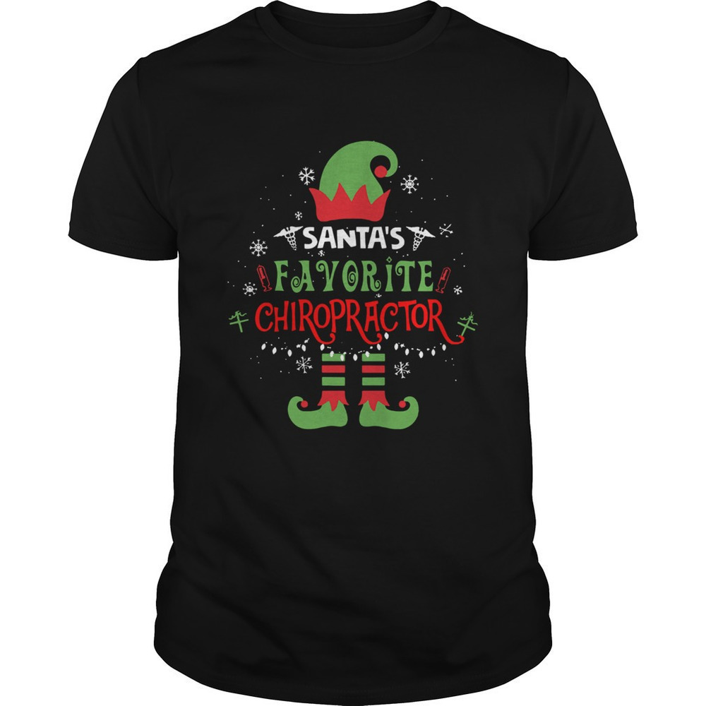 Elf Santas Favorite Chiropractor Christmas Unisex T-Shirt